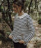 Marinière Femme Petit Bateau x Deyrolle blanc MARSHMALLOW/bleu SMOKING