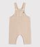 Salopette b&eacute;b&eacute; en serge jambes longues unie beige