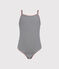 Maillot de bain 1 pièce fille bleu ABYSSE/blanc LAIT