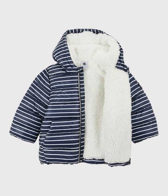 Doudoune matelassée bébé bleu SMOKING/blanc MARSHMALLOW