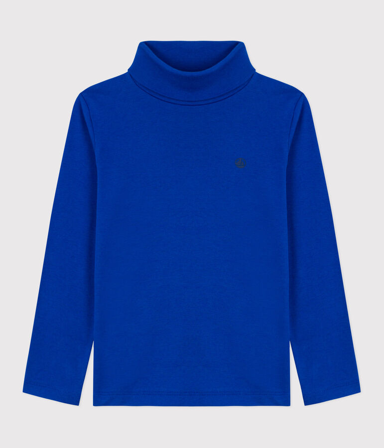 Sous-pull enfant en coton uni bleu OLYMPIC