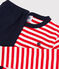 Pyjama snugfit à rayures rouges petit garçon en coton biologique rouge PEPS/blanc MULTICO