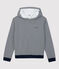 Sweatshirt à capuche rayé en coton Femme bleu SMOKING/blanc MARSHMALLOW