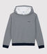 Sweatshirt à capuche rayé en coton Femme