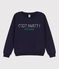 Sweatshirt en coton Femme bleu SMOKING