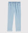 Pantalon slim en molleton denim enfant fille bleu DENIM TRES CLAIR NÂ°5