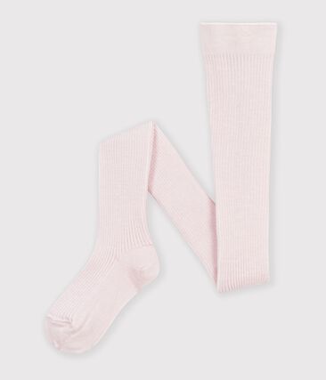 Collants enfant en laine et coton unis