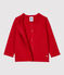 Cardigan en tricot bébé rouge TERKUIT