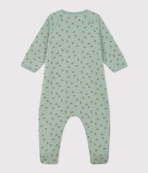 Pyjama b&eacute;b&eacute; imprim&eacute; en molleton vert/multicouleur