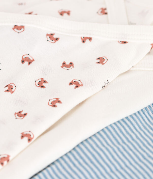 LOT DE 3 BODIES MANCHES LONGUES B&Eacute;B&Eacute; EN COTON multicouleur