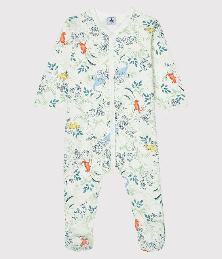 Dors bien b&eacute;b&eacute; gar&ccedil;on en c&ocirc;te blanc MARSHMALLOW/blanc MULTICO