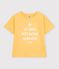 Tee-shirt enfant manches courtes imprim&eacute; jaune