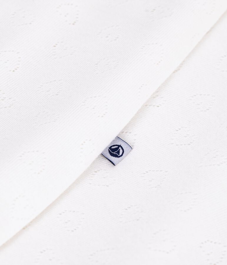 Gigoteuse b&eacute;b&eacute; en coton ajour&eacute; c&oelig;ur TOG 0,5 blanc