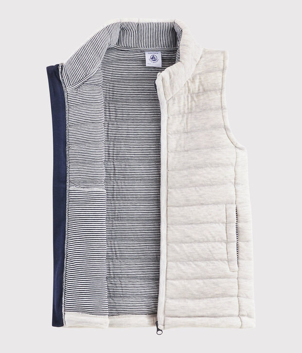 Blouson sans manche fille/gar&ccedil;on gris chin&eacute; clair