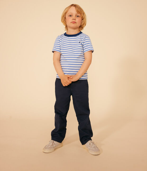 Tee-shirt rayé en jersey léger enfant garçon GAULOISE/ MARSHMALLOW