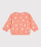 Sweat bébé en coton éponge, imprimé soleils orange ABRICOT/ MARSHMALLOW
