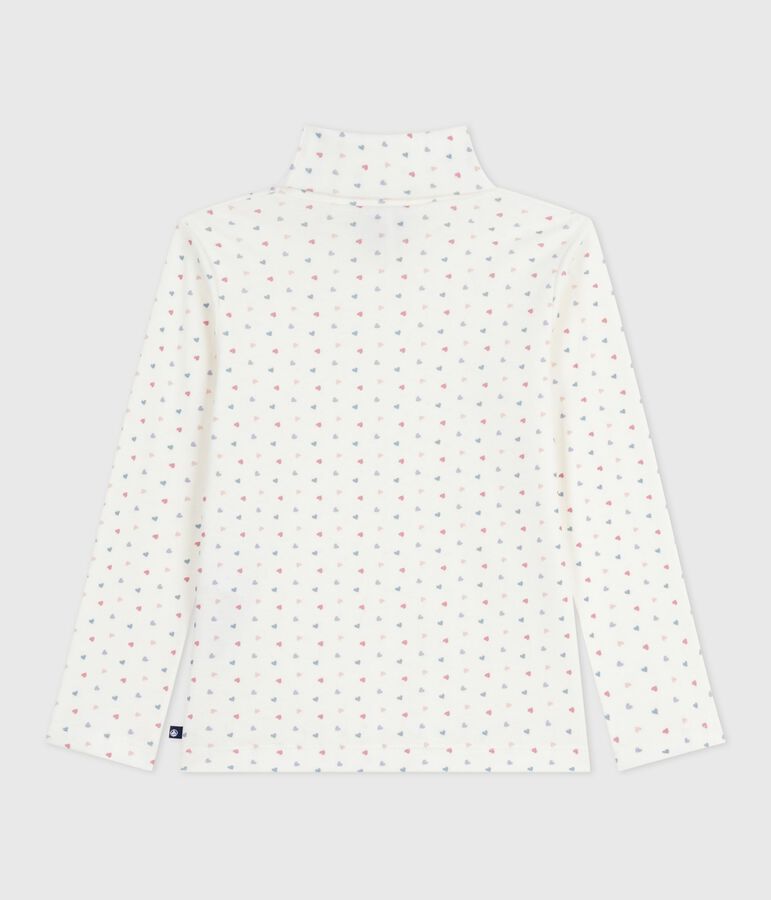 Sous-pull enfant en coton imprim&eacute; blanc MARSHMALLOW/blanc MULTICO