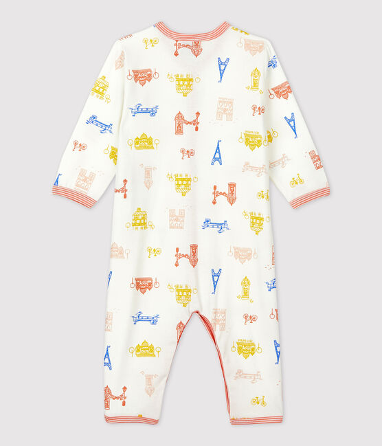 Dors-bien bébé Paris sans pieds en coton blanc MARSHMALLOW/blanc MULTICO
