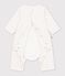 Bodyjama b&eacute;b&eacute; sans pieds en coton imprim&eacute; &agrave; fleurs blanc/multicouleur