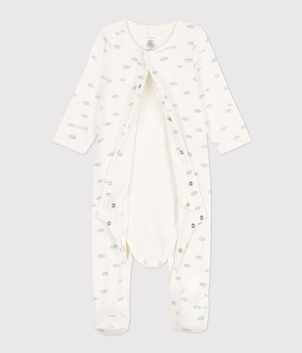 Bodyjama nuages en tubique blanc/multicouleur