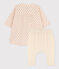 Robe legging imprimée bébé en tubique en coton blanc AVALANCHE/ MULTICO