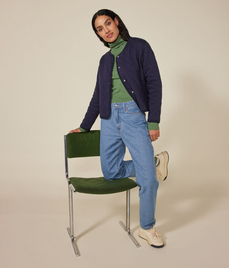 Cardigan en tubique Femme bleu