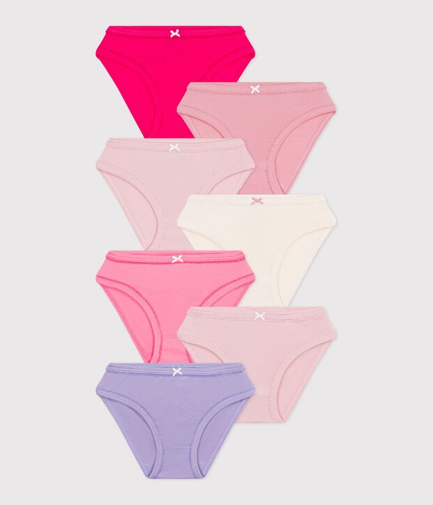 Lot de culottes enfant en coton uni multicouleur