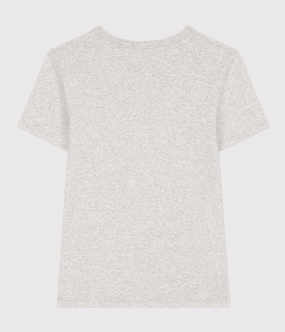 Tee-shirt L'ICONIQUE col rond en coton Femme gris BELUGA CHINE