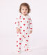 Pyjama à cœurs rouges en molleton bébé