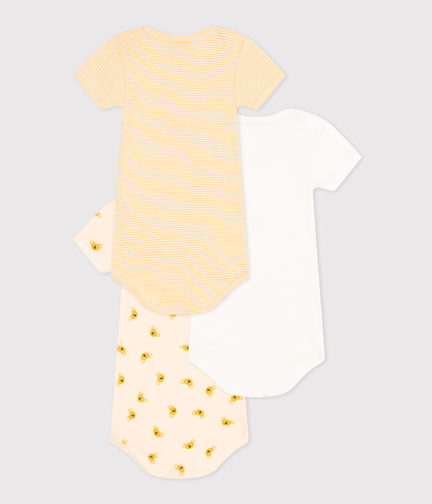Lot de 3 bodies manches courtes koala en coton b&eacute;b&eacute; multicouleur