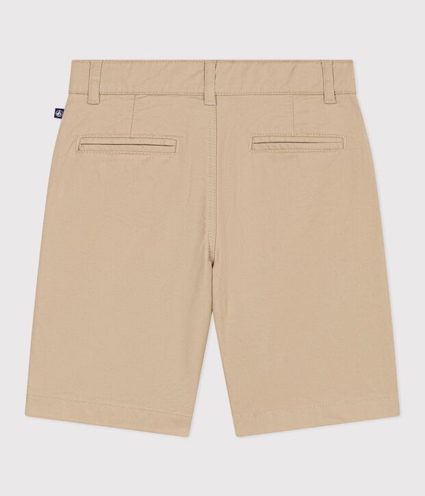 Bermuda short enfant en coton uni beige