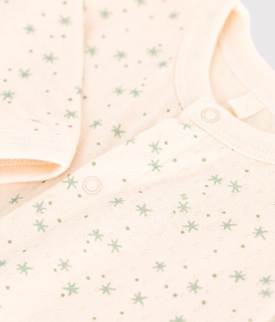Combinaison bébé en coton, imprimé petites étoiles blanc AVALANCHE/ MULTICO