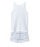 Pyjacourt petite fille blanc ECUME/bleu BLEU/ OR