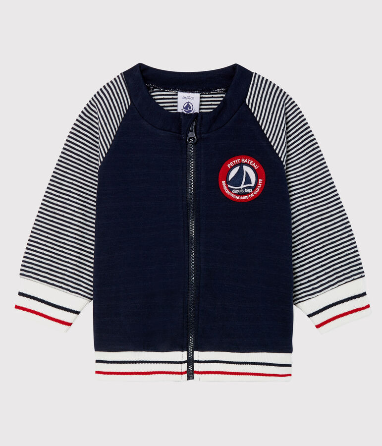 Teddy en tubique b&eacute;b&eacute; gar&ccedil;on bleu/blanc