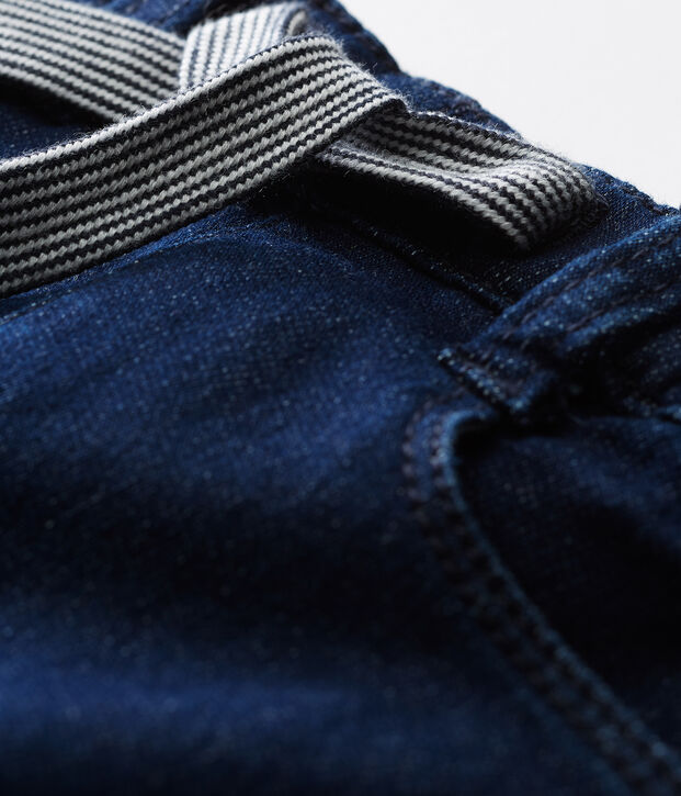 Pantalon maille effet denim b&eacute;b&eacute; mixte bleu