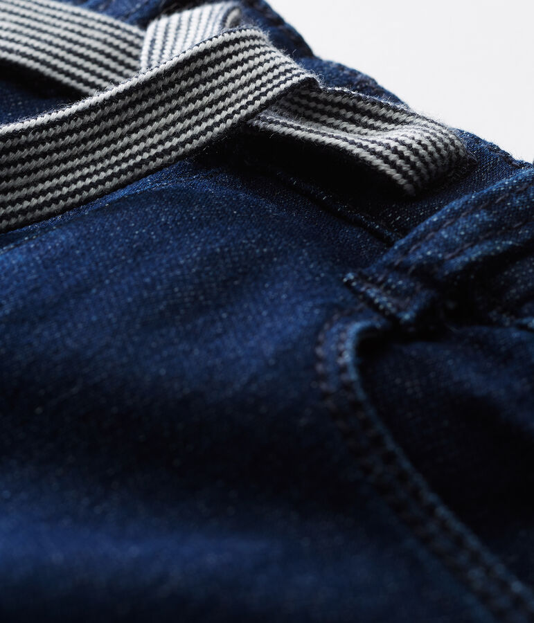 Pantalon maille effet denim b&eacute;b&eacute; mixte bleu