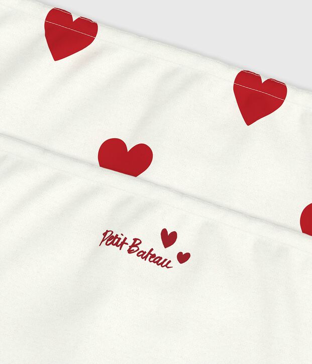 Lot de 2 shorties enfant en coton imprim&eacute; c&oelig;urs multicouleur