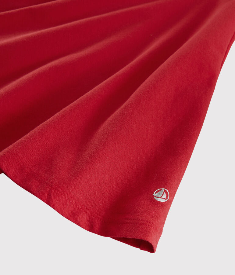 Robe manches courtes en jersey enfant fille rouge