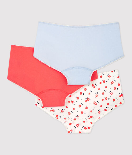 Lot de 3 shorties imprimé fleuri petite fille en coton biologique variante 1