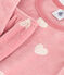Pyjama en velours imprimé cœurs enfant rose ROSEWOOD/ MARSHMALLOW