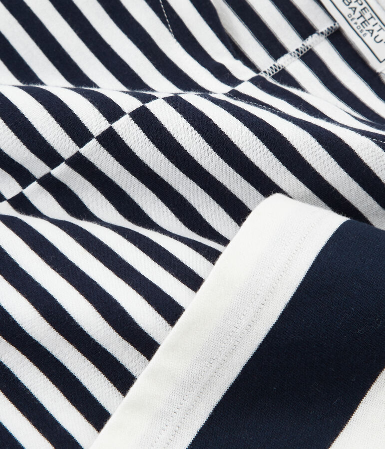 Tee-shirt graphique manches courtes femme bleu/blanc