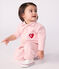 Combinaison longue bébé en coton uni, style pompiste rose JOLI