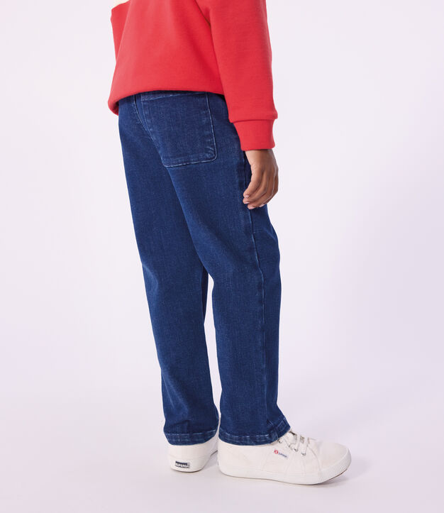 Pantalon enfant en denim bleu