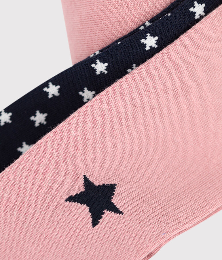 Lot de 2 paires de collants enfant fille multicouleur