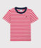T-shirt manches courtes en coton enfant garçon rouge PEPS/blanc MARSHMALLOW