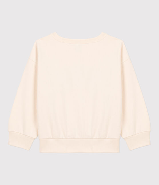 Sweatshirt imprimé en molleton enfant fille / garçon écru AVALANCHE