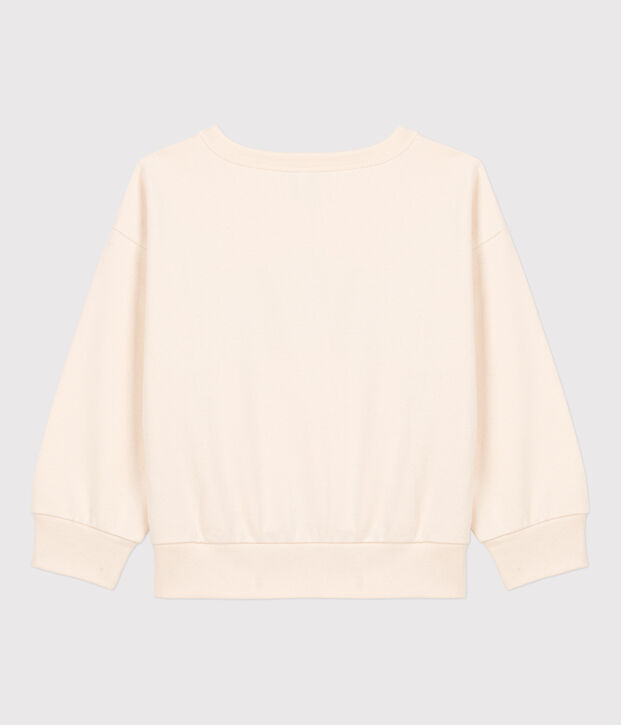 Sweatshirt imprim&eacute; en molleton enfant fille / gar&ccedil;on &eacute;cru