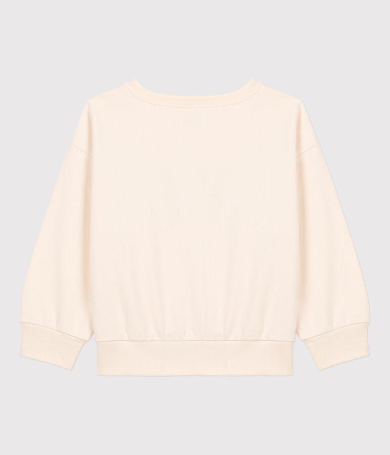 Sweatshirt imprim&eacute; en molleton enfant fille / gar&ccedil;on &eacute;cru AVALANCHE