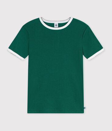 Tee-shirt femme en coton manches courtes uni