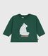 Tee-shirt bébé en coton à manches longues, motif chat